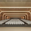 Modern Cinema Interior Design With Comfortable Row Seats And Soft Ambient Lighting
