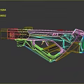 Futuristic Weapon Gun With Sci Fi Metallic Design And Modern Tech Features 3d model