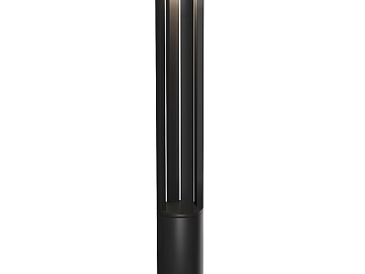 Modern Black Column Outdoor Light Waterproof LED For Garden Yard Exterior Lighting 3d model