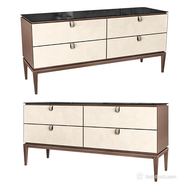 Modern Entryway Console Cabinet Sideboard With Drawer Door Storage Wooden Frame Beige Panel 3d model