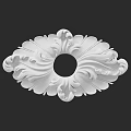 Carved Decorative Ornate Floral Pattern With Central Circular Hole Plaster Material For Architectural Decoration