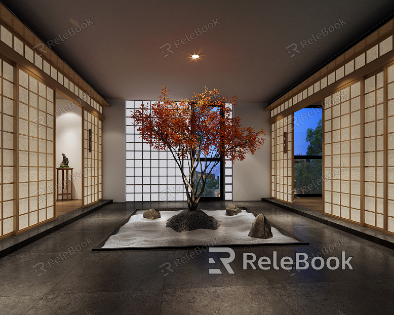 New Chinese style foyer landscape model