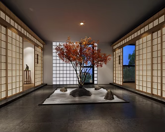 New Chinese style foyer landscape 3d model