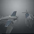Two Blue Space Shuttle Models With White Cross Mark On Dark Background