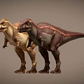 Realistic 3D Rendered Dinosaurs With Different Colored Skin And Detailed Features 3d model