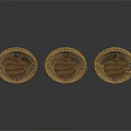 Three Stylish Rattan Leisure Chairs Featuring Round Design Woven Texture And Cushioned Seats