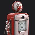 Gas station gas pump equipment industrial gas pump gas pump gas station old equipment 3d model