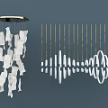 Modern chandelier combination 3d model