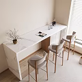 Modern Bar Chair Combination Bar Chair Combination Island Bar Stool Combination 3d model