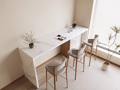 Modern Bar Chair Combination Bar Chair Combination Island Bar Stool Combination 3d model