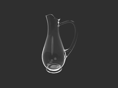 Transparent Glass Water Jug Perfect For Kitchen Serving And Daily Use 3d model