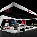 GAC MOTOR Exhibition Booth With Modern Design Featuring Displayed Vehicles And Stylish Lighting
