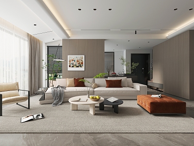 Modern Italian Living Room Dining Room model