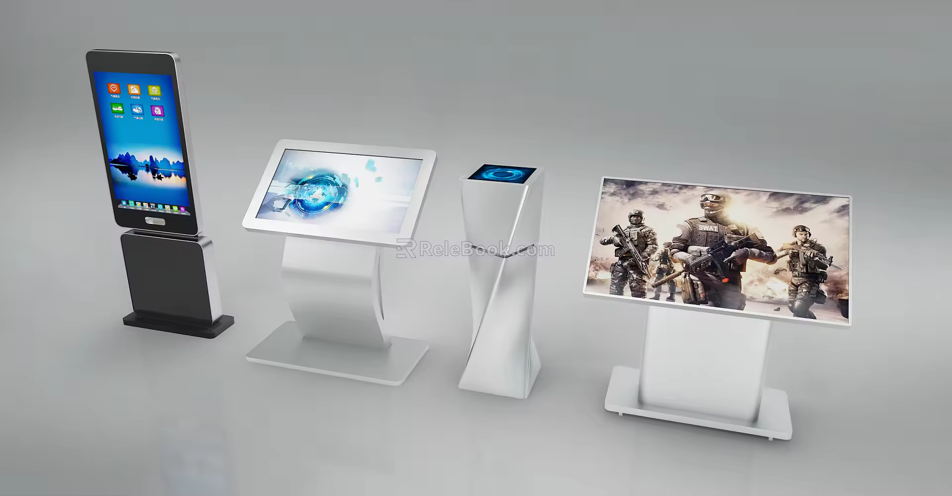 Modern all-in-one touch screen all-in-one machine 3d model