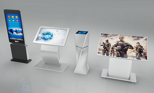 Modern all-in-one touch screen all-in-one machine 3d model