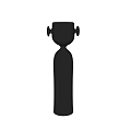 Black Sleek Decorative Ornament Set Featuring Tall Slim Body And Top Decor Details For Home