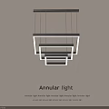 Modern Annular Chandelier with Multi Layer Geometric Frame Design for Interior Lighting 3d model