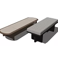 New Chinese Style Sofa Stool Long Stool 3d model