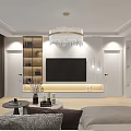 Modern Light Luxury Living Room Interior With Crystal Chandelier Cozy Sofa And Warm Ambient Lighting