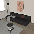 Modern Leather Multiplayer Sofa Leather Multiplayer Sofa 3d model