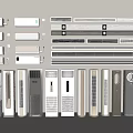 Air conditioning combined wall-mounted air conditioning vertical air conditioning air conditioning external air conditioning air conditioning outlet 3d model