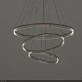 Modern Spiral Ring Chandelier With Crystal Accents And Metal Frame Lighting Design