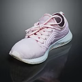 Lightweight Pink Sneakers With Modern Design Mesh Material White Laces And White Sole