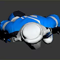 Blue And White Snowflake Pattern Ski Suit With Hooded Design And Winter Outfit