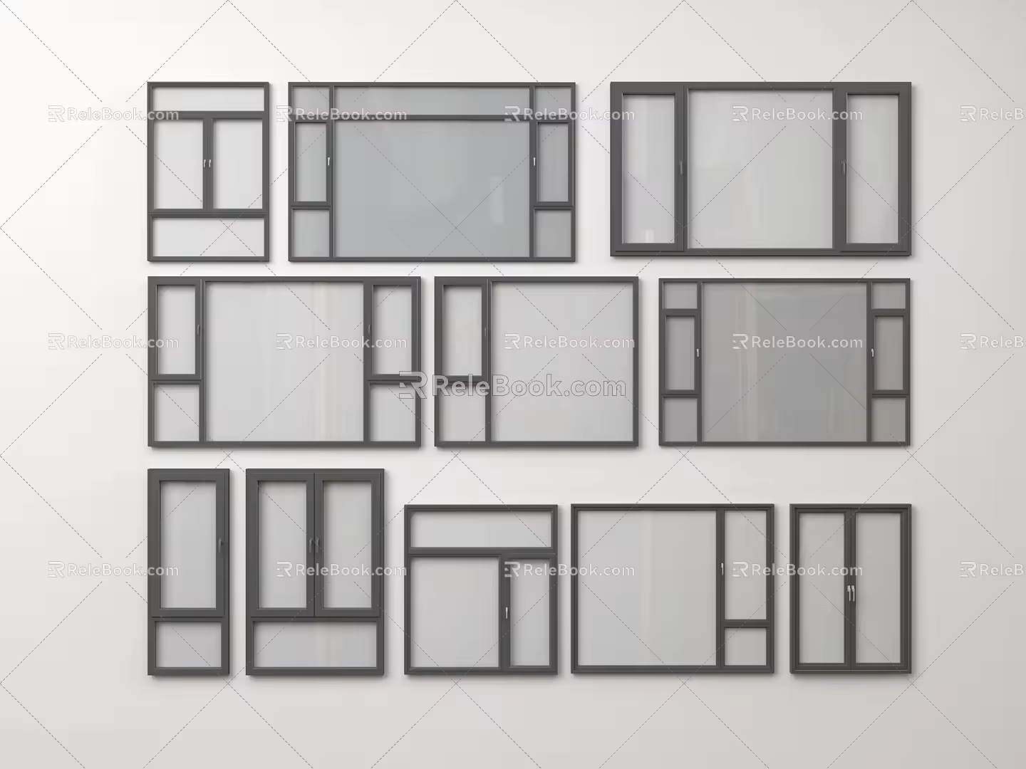 modern windows windows windows casement windows doors and windows floor-to-ceiling windows sliding windows 3d model