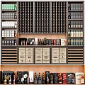 Stylish Wine Cabinet Design With Organized Bottle Storage And Multiple Shelves