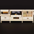 Multifunctional Wooden Desk Featuring Multiple Drawers Storage Compartments And Organized Workspace