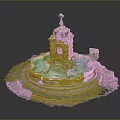 Ornate Classical Fountain With Tiered Structure Water Basin And Intricate Carvings