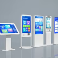 Interactive Commercial Touchscreen Self service Information Display Equipment With Multiple Units 3d model