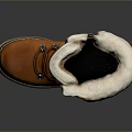Warm Brown Leather Boots with Fleece Lining and Lace Up Design Daily Use Essential