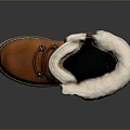 Cotton Shoes Warm Shoes Cold-proof Shoes Realistic 3d model