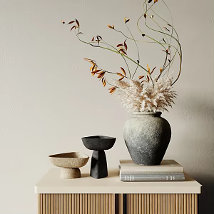 Quiet Vase Flower Art 3d model
