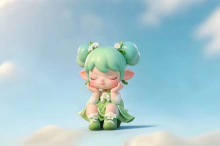 IP Jasmine Elves Sculpted Q Chinese Style Characters 3d model