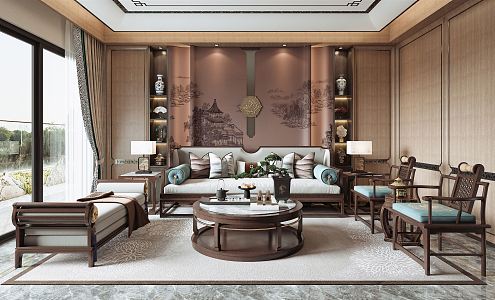 New Chinese Living Room 3d model