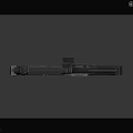 Futuristic Sci-Fi Weapon Featuring Black Metallic Body Long Barrel Ergonomic Grip And Tactical Sights