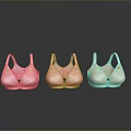 Soft Colored Bras in Pink and Peach Tones with Modern Minimalist Design