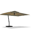 Outdoor Garden Patio Umbrella With Sturdy Black Base And Adjustable Canopy