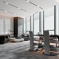 Modern Reception Room 3d model