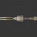 Pixel Art Weapon Design With Pink White Beige Colors And Dark Background Reflection