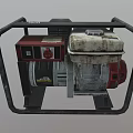 Portable Industrial Generator With Metal Frame Control Panel And Fuel Tank