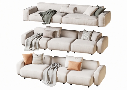 Double sofa Multi-person sofa Corner sofa 3d model