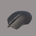 Black Wired Computer Mouse With Ergonomic Design Smooth Scroll And USB Connection 3d model