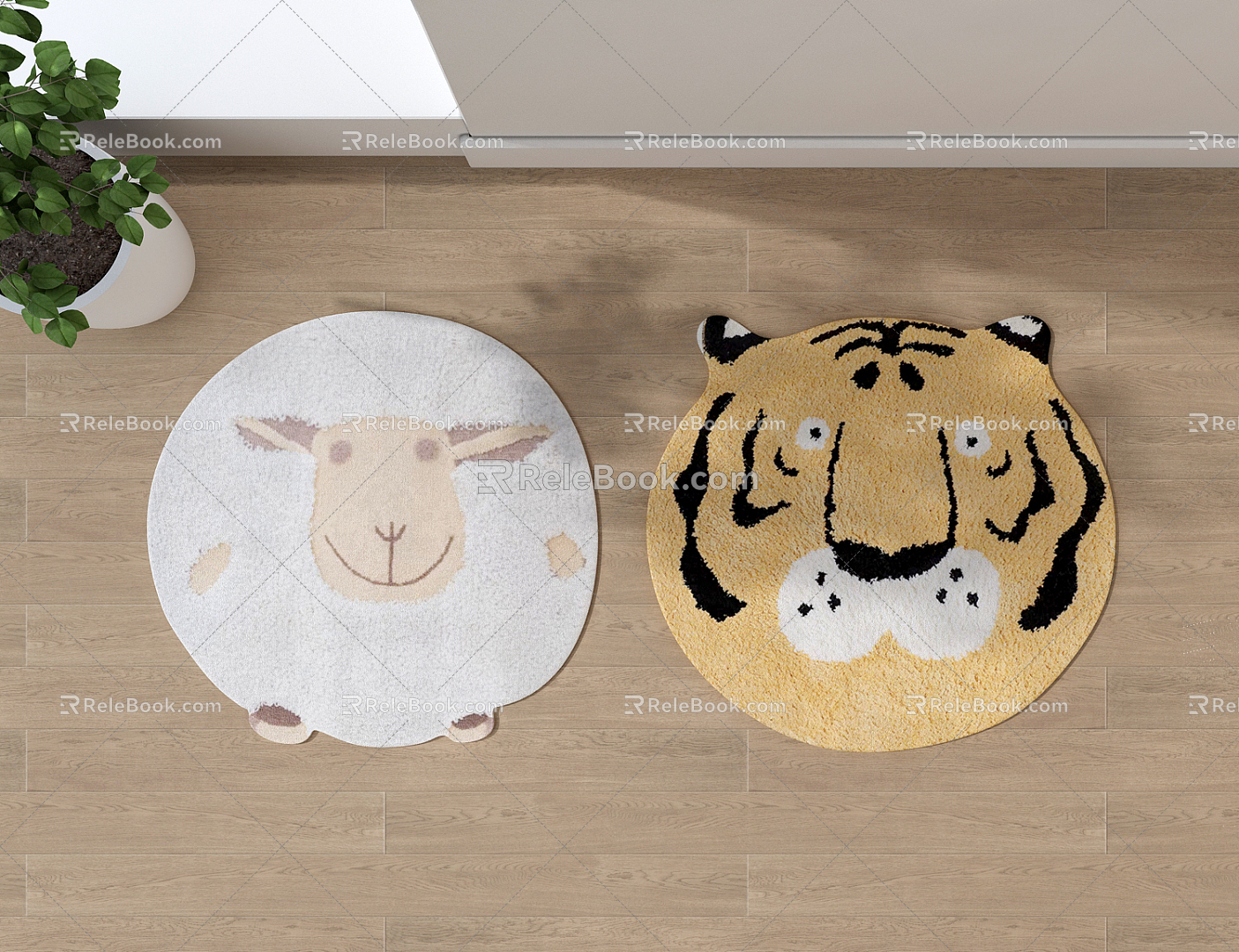 Animal Carpet Modern Shape Carpet 3d model