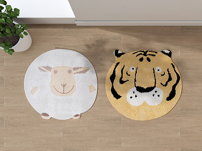 Animal Carpet Modern Shape Carpet 3d model