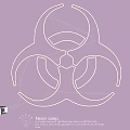 Stylish Biohazard Symbol Shaped Neon Lamp for Modern Decorative Wall Lighting