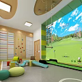 Modern Kindergarten Informal Classroom 3d model